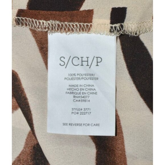 Cabi Ladies Brown Animal Tiger Print V-Neck Cap Sleeve Blouse Top Size S Light - Picture 8 of 9